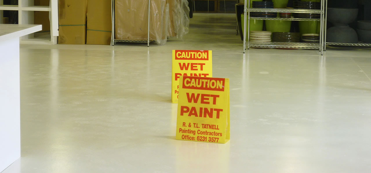 Wet Paint signs